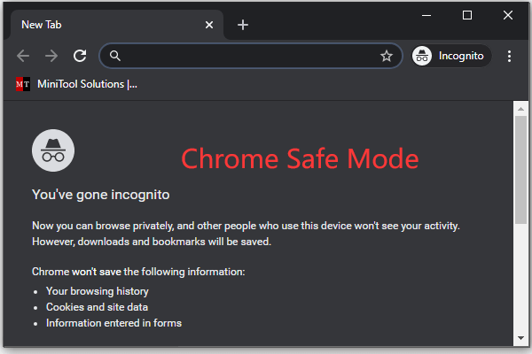 How to Start Chrome in Safe Mode to Browse in Private