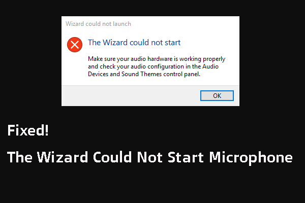 The Wizard Could Not Start Microphone on Windows 10: Fix it