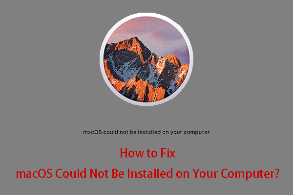 How to Fix: macOS Could Not Be Installed on Your Computer