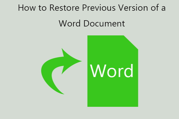 Accidentally Saved Over a Document? Restore Previous Version