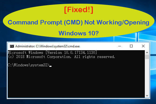 [Solucionado] ¿El símbolo del sistema (CMD) no funciona/no se abre en Windows 10?