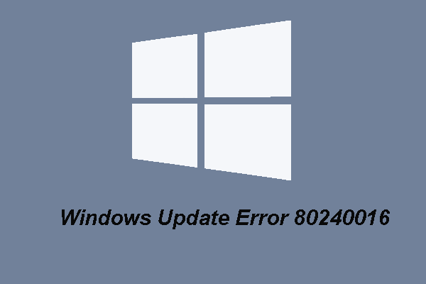 Top 2 Solutions to Windows Error Code 80240016