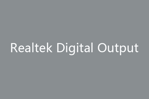 What Is Realtek Digital Output | Fix Realtek Audio Not Working