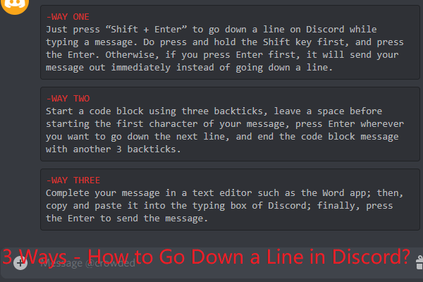 [3 Ways + Tips] How to Go Down a Line in Discord? (Shift + Enter)