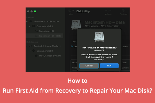 Run First Aid from Recovery | Repair a Mac Disk in Recovery Mode