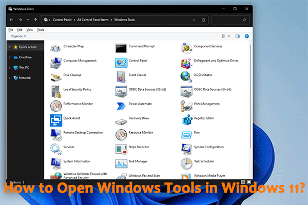 How to Open Windows Tools in Windows 11?