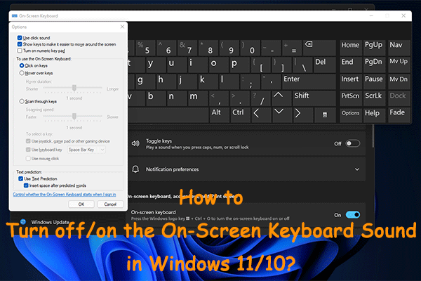 How to Turn off/on the Keyboard Sound in Windows 10/11?