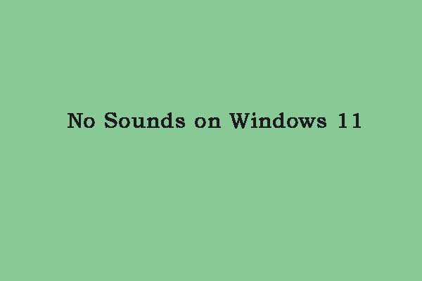 How to Fix No Sounds on Windows 11? Here Are 5 Ways!
