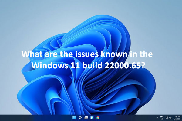 A List Of The Known Issues In Windows 11 Build 22000.65