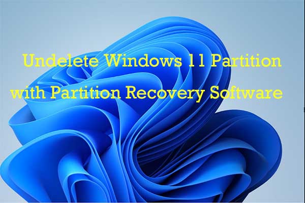 Undelete Windows 11 Partition with Partition Recovery Software