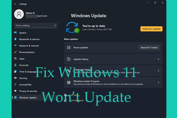 Fix Windows 11 Won’t Update & Update Problems – 8 Tips