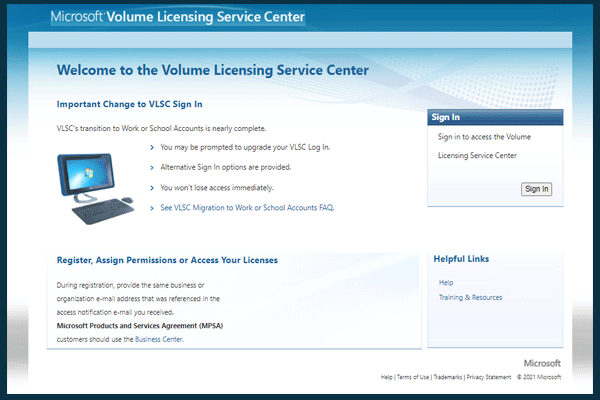 Fixes for Microsoft Volume Licensing Login Not Working in Win11