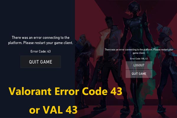 How to Fix Valorant Error Code 43 or VAL 43 in Windows 11/10