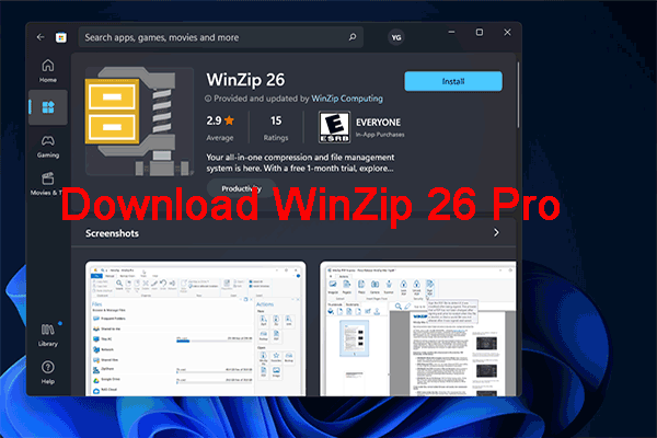 You Can Now Download WinZip 26 Pro from Windows 11 Store