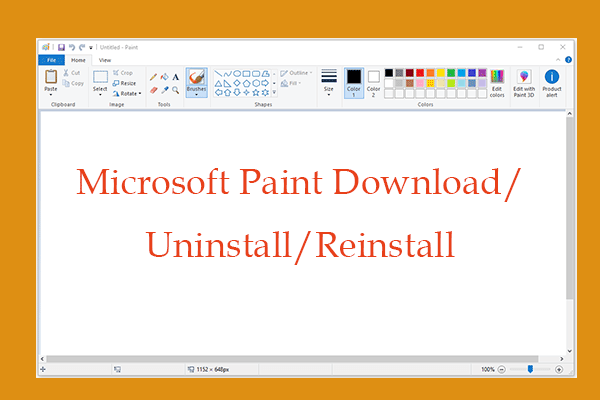 Microsoft Paint Download/Uninstall/Reinstall on Windows 10/11