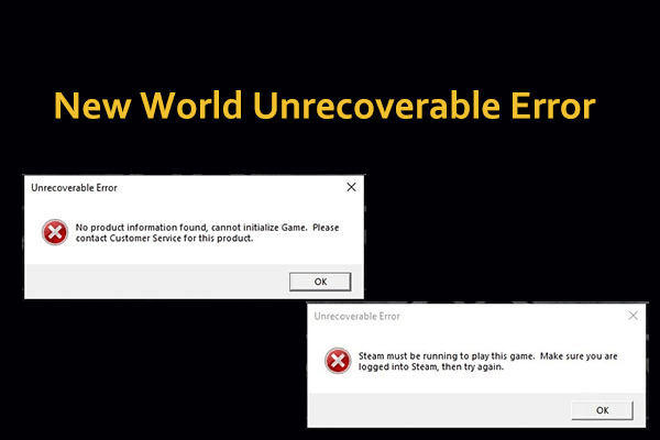 5 Fixes for New World Unrecoverable Error in Windows 11/10