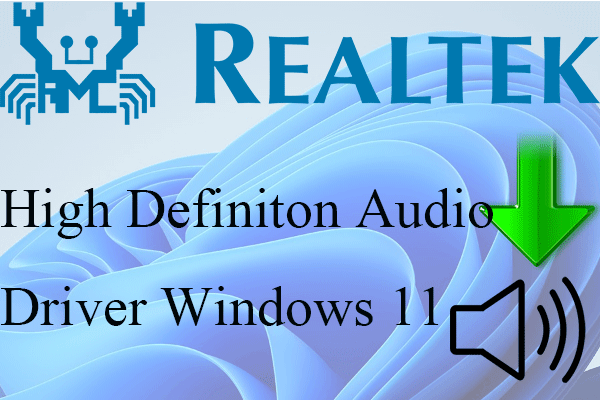 Download Realtek High Definition Audio Driver Windows 11