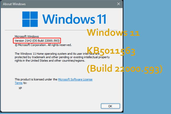 Windows 11 KB5011563 (Build 22000.593) Is Available, Download It!