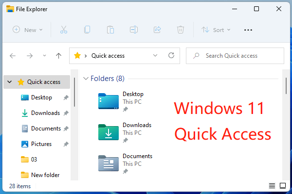 Remove, Disable, Clear, Turn off, Unpin, Stop Quick Access Windows 11