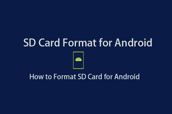 Format de carte SD pour Android | Comment formater une carte SD pour Android