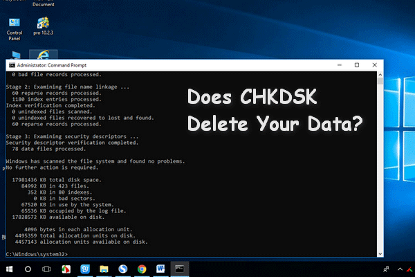 CHKDSK supprime vos données? Récupérez-les maintenant grâce à deux méthodes