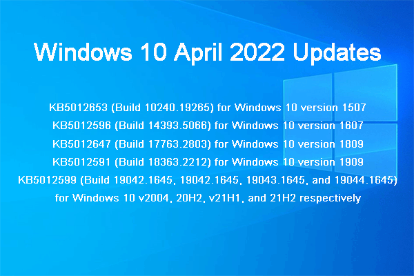 Windows 10 April 2022 Cumulative Updates Are Available Now!