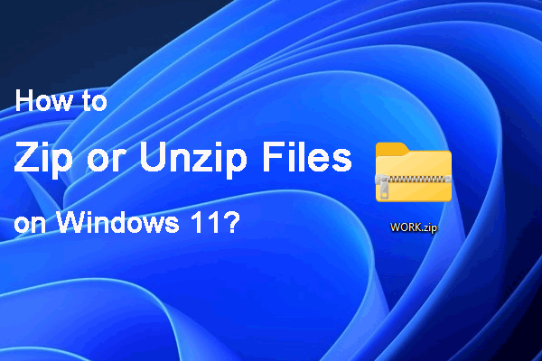 How to Zip or Unzip Files on Windows 11 Using Native Compression?