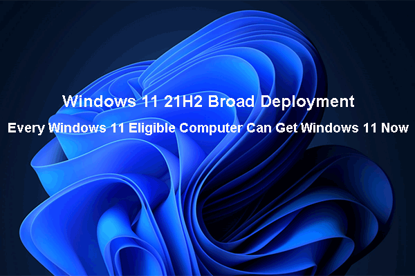 Win 11 21H2 Broad Deployment: Everyone Can Download Win 11 Now