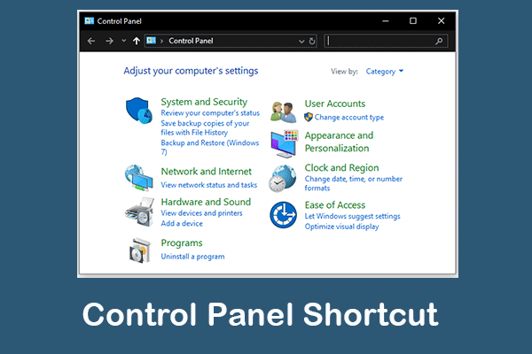 3 Ways to Create a Control Panel Shortcut on Windows 10/11