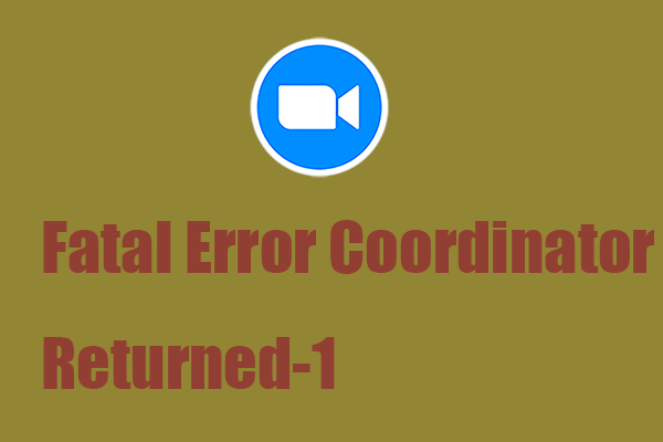 Fix “Fatal Error Coordinator Returned -1” in Windows 10/11