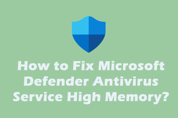 Layanan Antivirus Microsoft Defender Penggunaan Memori / CPU / Disk Tinggi