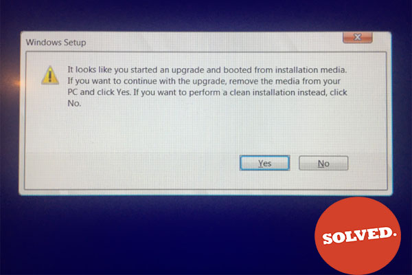 How to Fix Start an Upgrade and Boot from Installation Media