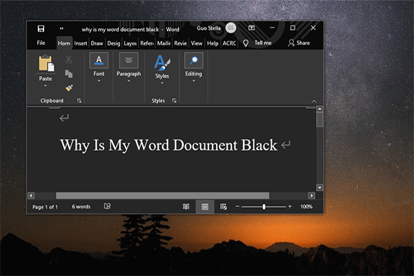Why Is My Word Document Black? | Reasons and Solutions