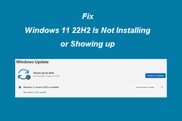 Windows 11 22H2 Is Not Installing or Showing up: Fix Issues Now