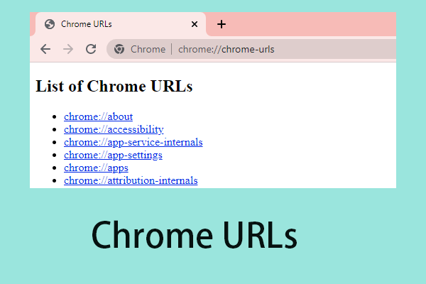 List of Chrome URLs for Internal Built-in Pages & Their Purpose