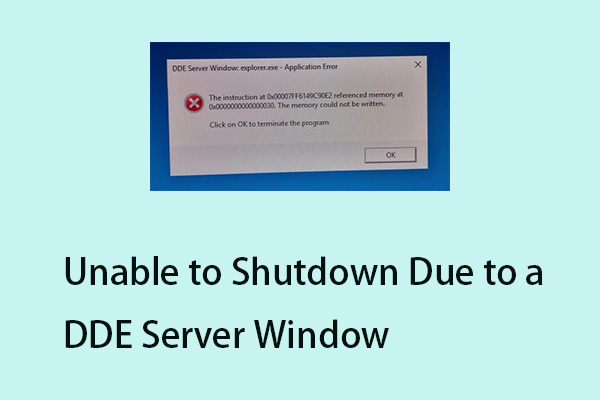 6 Solutions - Unable to Shutdown Due to a DDE Server Window