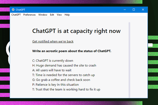 ChatGPT Is at Capacity Right Now! How to Fix This Problem?