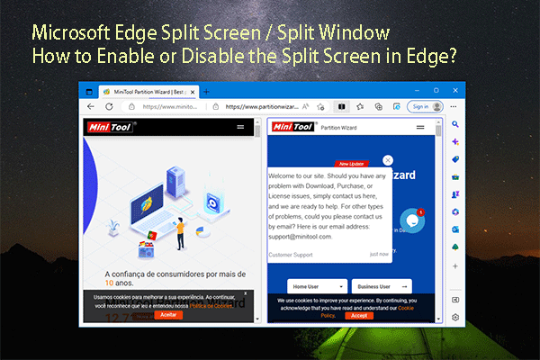 How to Enable or Disable the Split Screen in Edge (Win and Mac)?