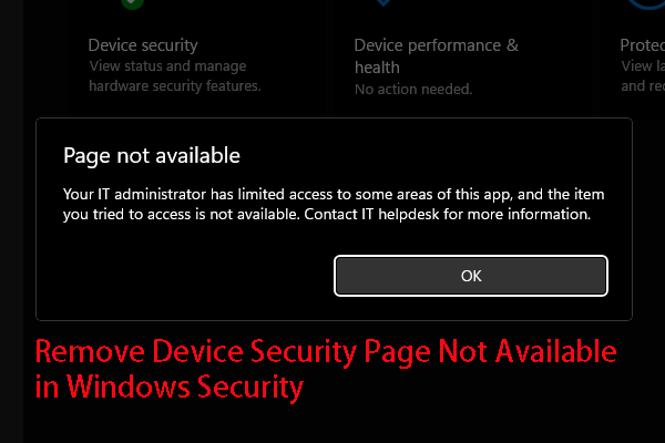 Device Security: Page Not Available – How to Remove This Error