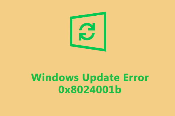 Windows Update Failed with Error Code 0x8024001b? Fixes Are Here!