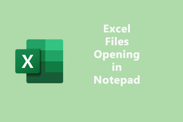 How to Fix Excel Files Opening in Notepad Windows 10/11?
