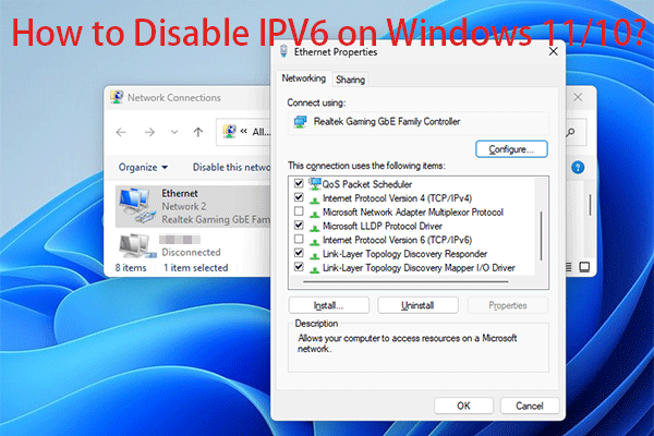 How to Disable IPv6 on Windows 11 or Windows 10?