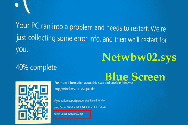 How to Fix Netwbw02.sys Error Blue Screen in Windows 10? 5 Ways!
