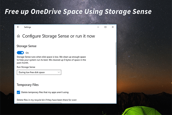 Automatically Free up OneDrive Space with Storage Sense