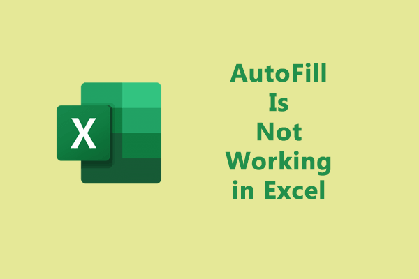 AutoFill Is Not Working in Excel? Here Are Fixes!