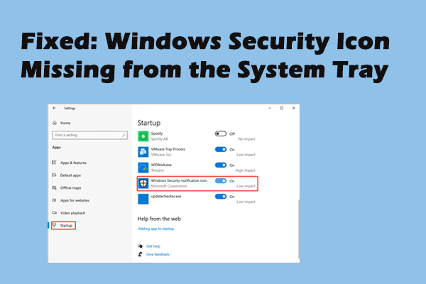 Fixed: Windows Security Icon Missing from the System Tray