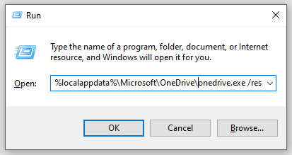 reset OneDrive
