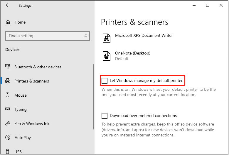 stop Windows from changing the default printer