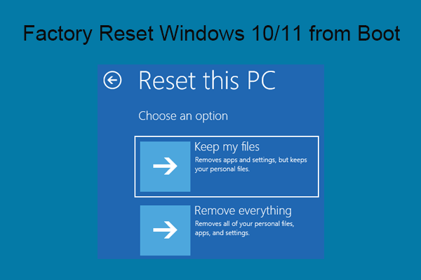 Bagaimana Cara Reset Pabrik Windows 10/11 dari Boot?