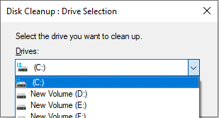 choose the target drive